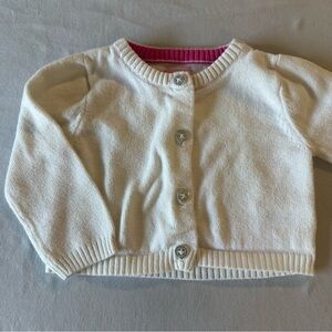 Place 1989 - Kids Cream Cardigan with Pink Accents